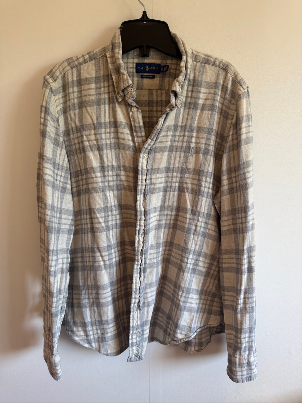 Ralph Lauren Plaid Button Down Shirt Classic Fit XL Cotton